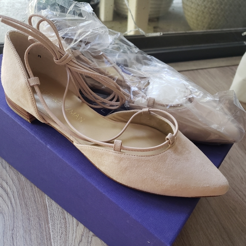 Stuart Weitzman Size 5 Lace Up Flats